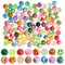 100 Pack Bouncy Balls for Kids Bulk - 1.25 in/ 32mm Large Rubber Bouncing Balls for Party Favors, Birthday, Prizes, Gifts